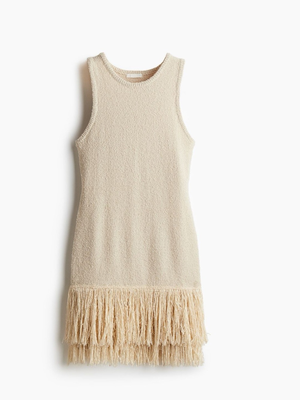 Cream Sleeveless Fringe Dress limited edition H&M
